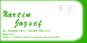 martin jozsef business card
