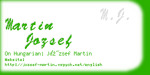 martin jozsef business card